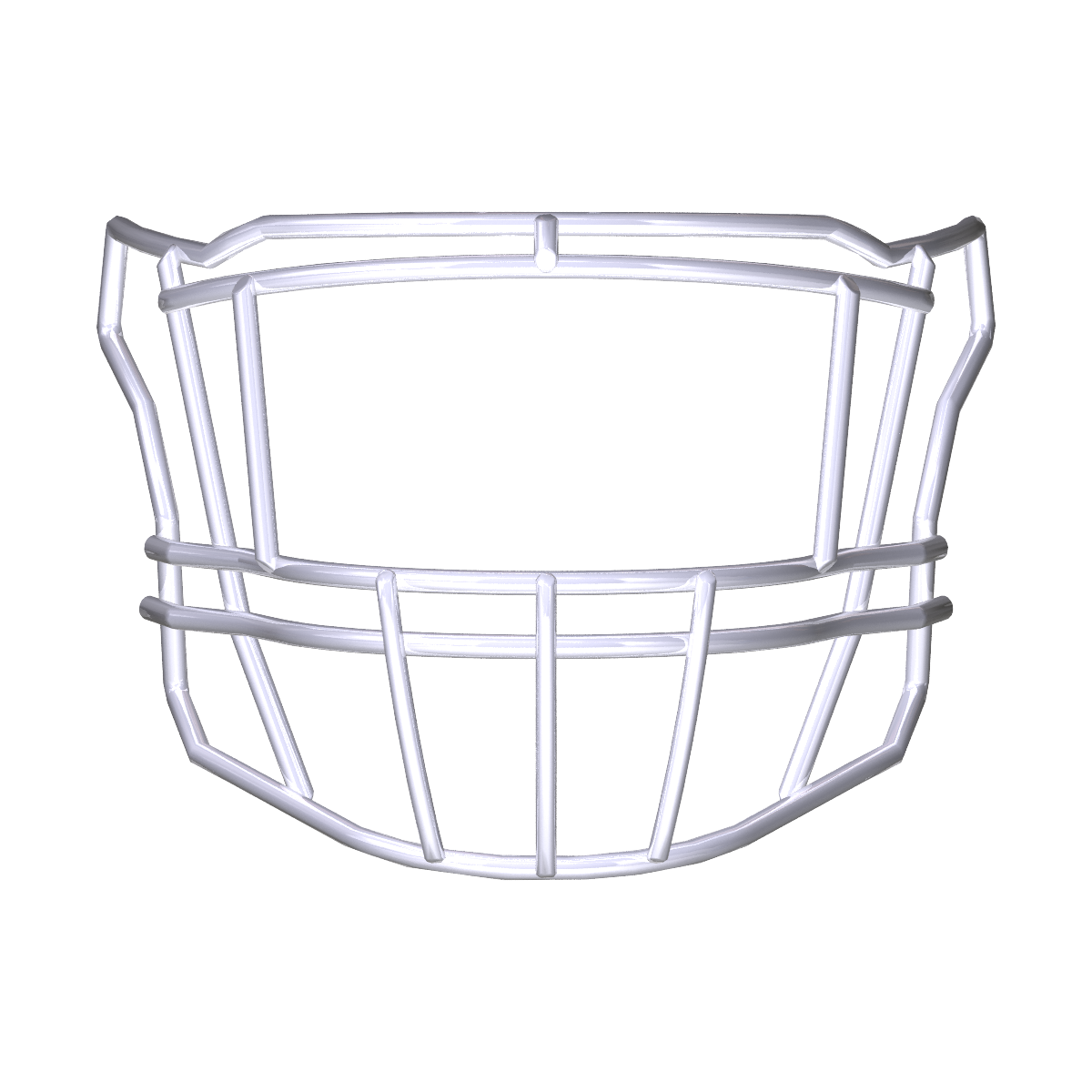 Riddell SF-2EG-II football facemask compatible with SpeedFlex platform for multiple positions in solid color