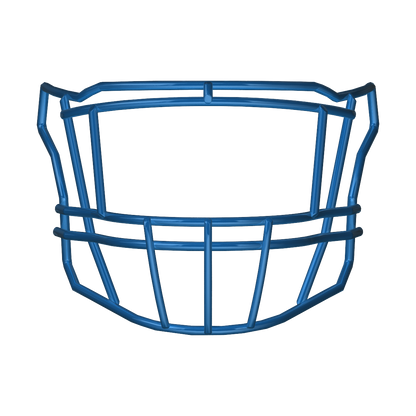Riddell SF-2EG-II solid color blue football helmet faceguard compatible with SpeedFlex platform, suitable for multiple positions.