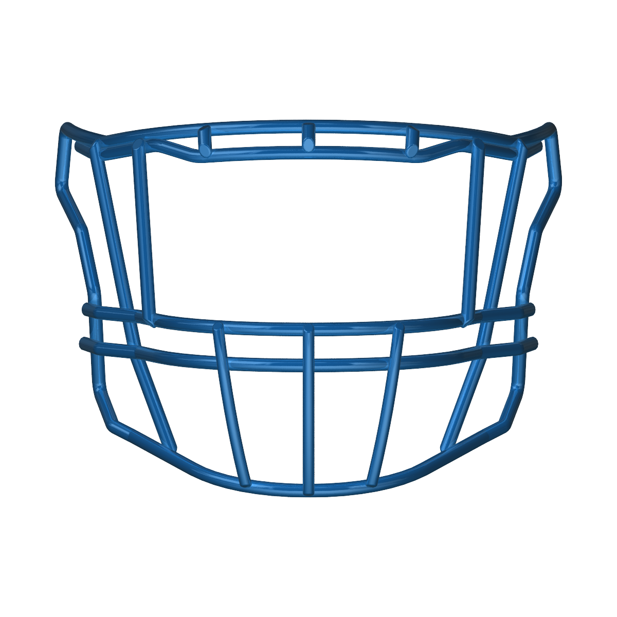 Riddell SF-2EG-II-HD blue football helmet faceguard compatible with SpeedFlex, suitable for multiple positions without hardware kit