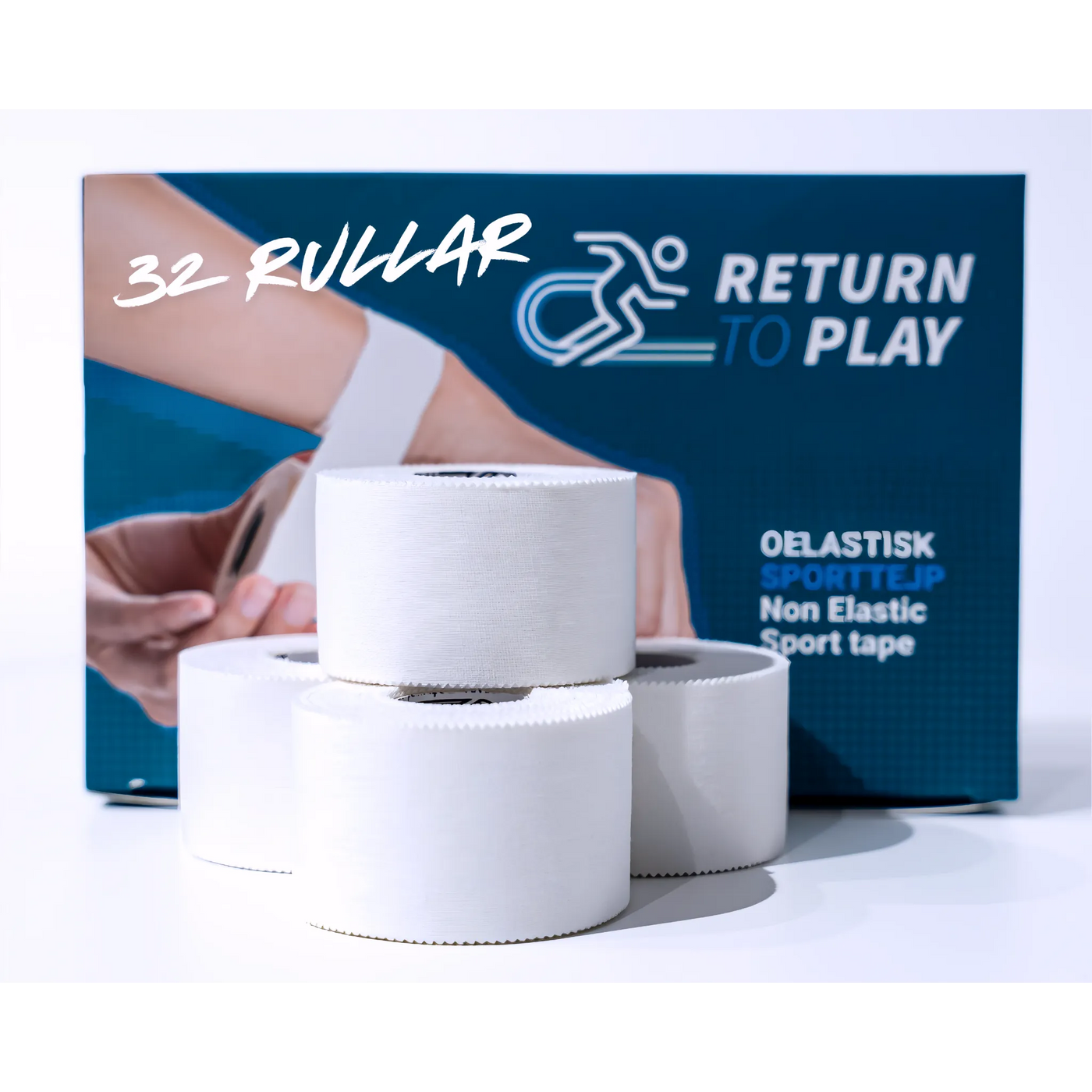 Return to Play Sports Tape White 6-Pack 3.8 cm x 10 m