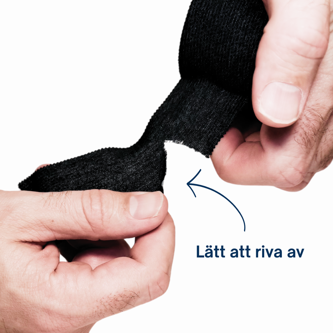 Return to Play Sports Tape Black 6-Pack 3.8 cm x 10 m