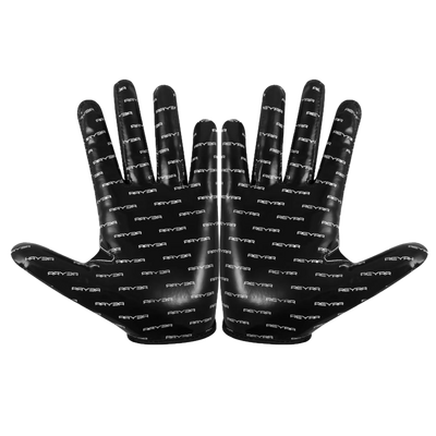 Reyrr ONE gloves black with enhanced silicone grip and breathable nylon back for athletic performance