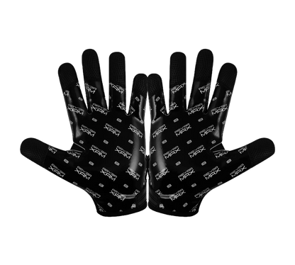 IB MAX Floorball Goalie Practice Gloves with silicone grip and leather fingertips for enhanced control and durability