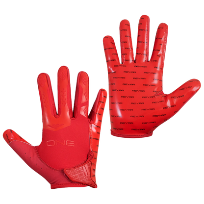 Red Reyrr ONE athletic gloves with enhanced silicone grip and breathable nylon back for optimal performance and comfort