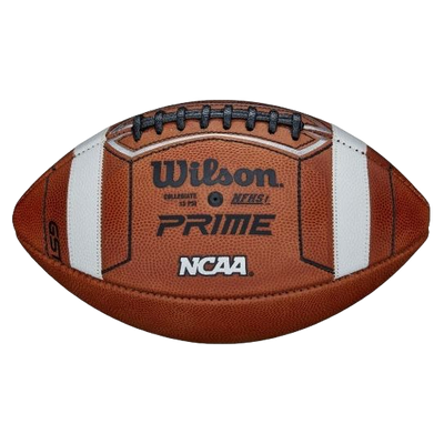 Wilson GST Prime brown American football with white stripes and advanced grip technology