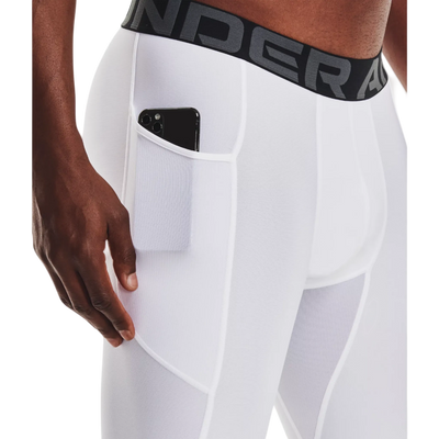 UA Compression Pocket shorts — fabric texture close-up