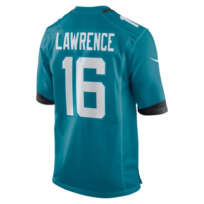 Lawrence Jaguars teal jersey front view