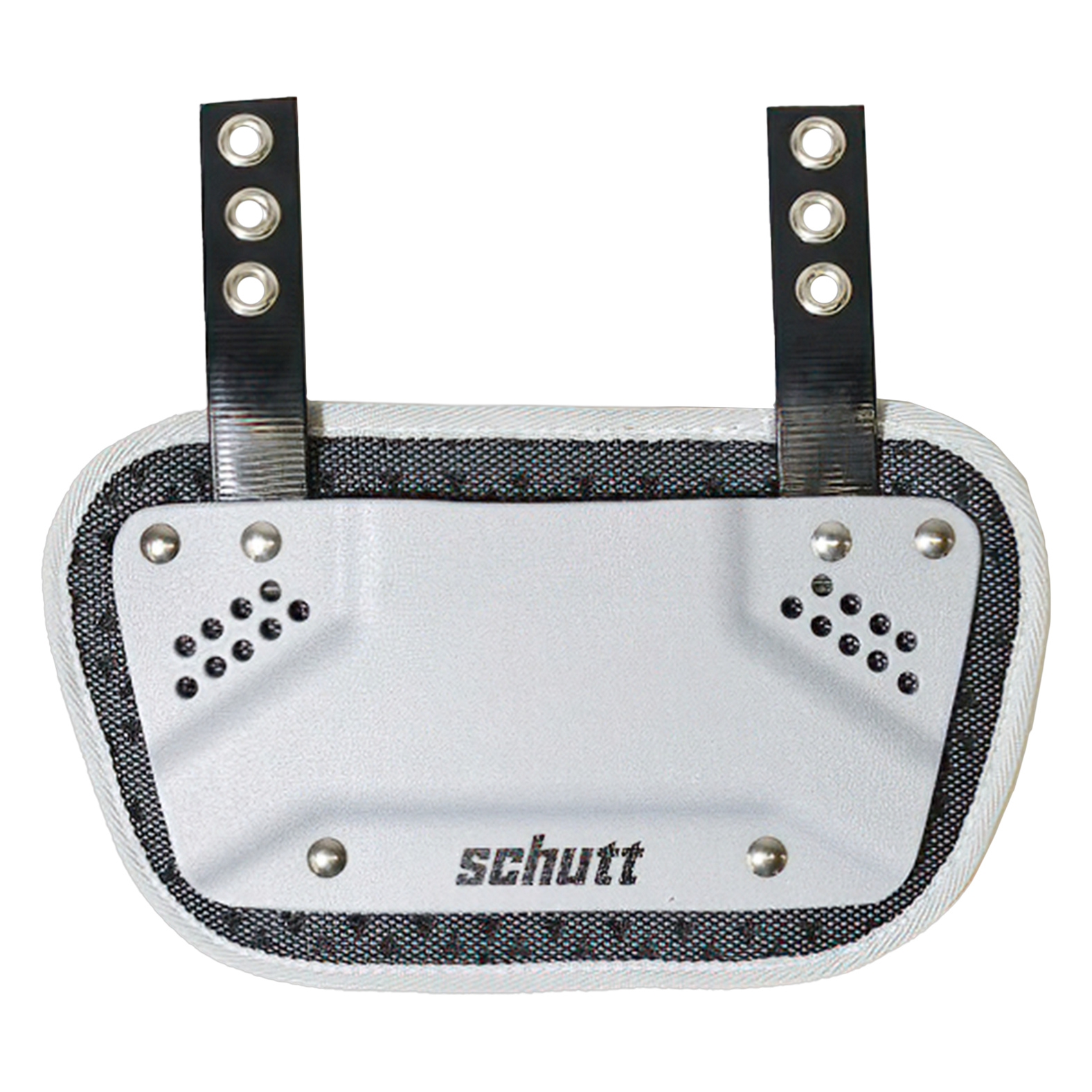 Schutt XV Varsity football back plate with coated belts