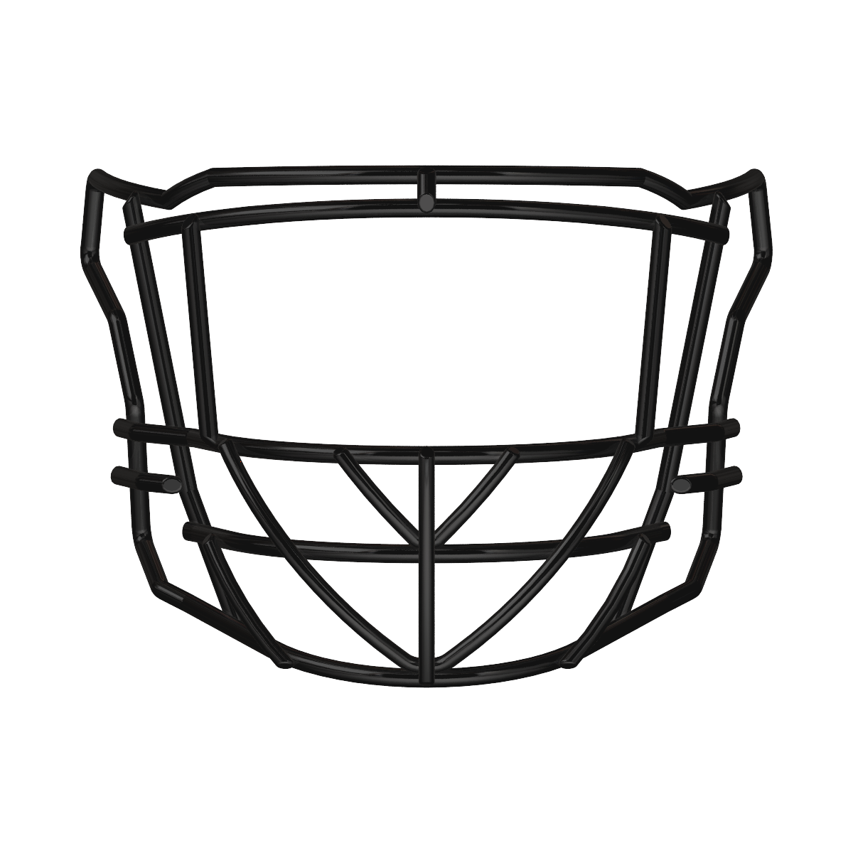 Riddell SF-2EG-TX football facemask made of lightweight tubular steel designed for linemen, linebackers, and fullbacks with Quick Release compatibility and NOCSAE certification